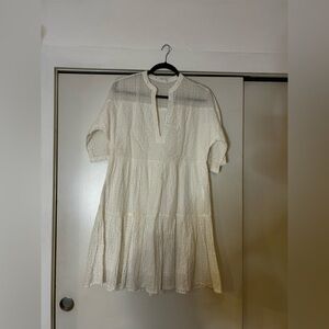MNG white eyelet dress